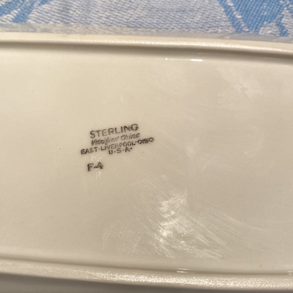 Sterling China relish dish made in East Liverpool Ohio - Picture 4 of 4